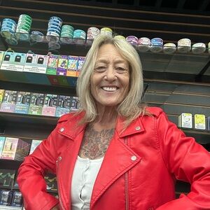 Red Leather Jacket for Women